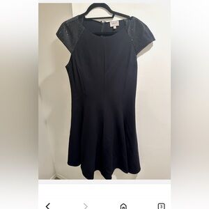 Armani Collezioni Black Mini Dress with Sequin Shoulders